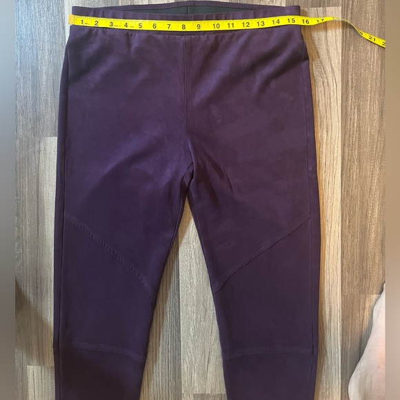 Karen Kane Bracelet Ruffle Sleeve Crossover Top & Faux Suede Moto Pants SZ M/L - Picture 11 of 16